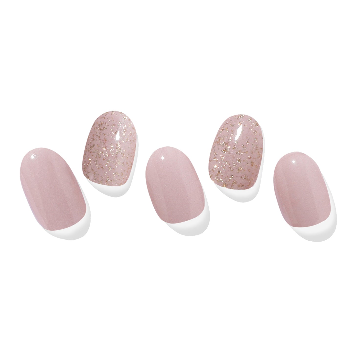 Semi Cured Nail-chestnut-glitter