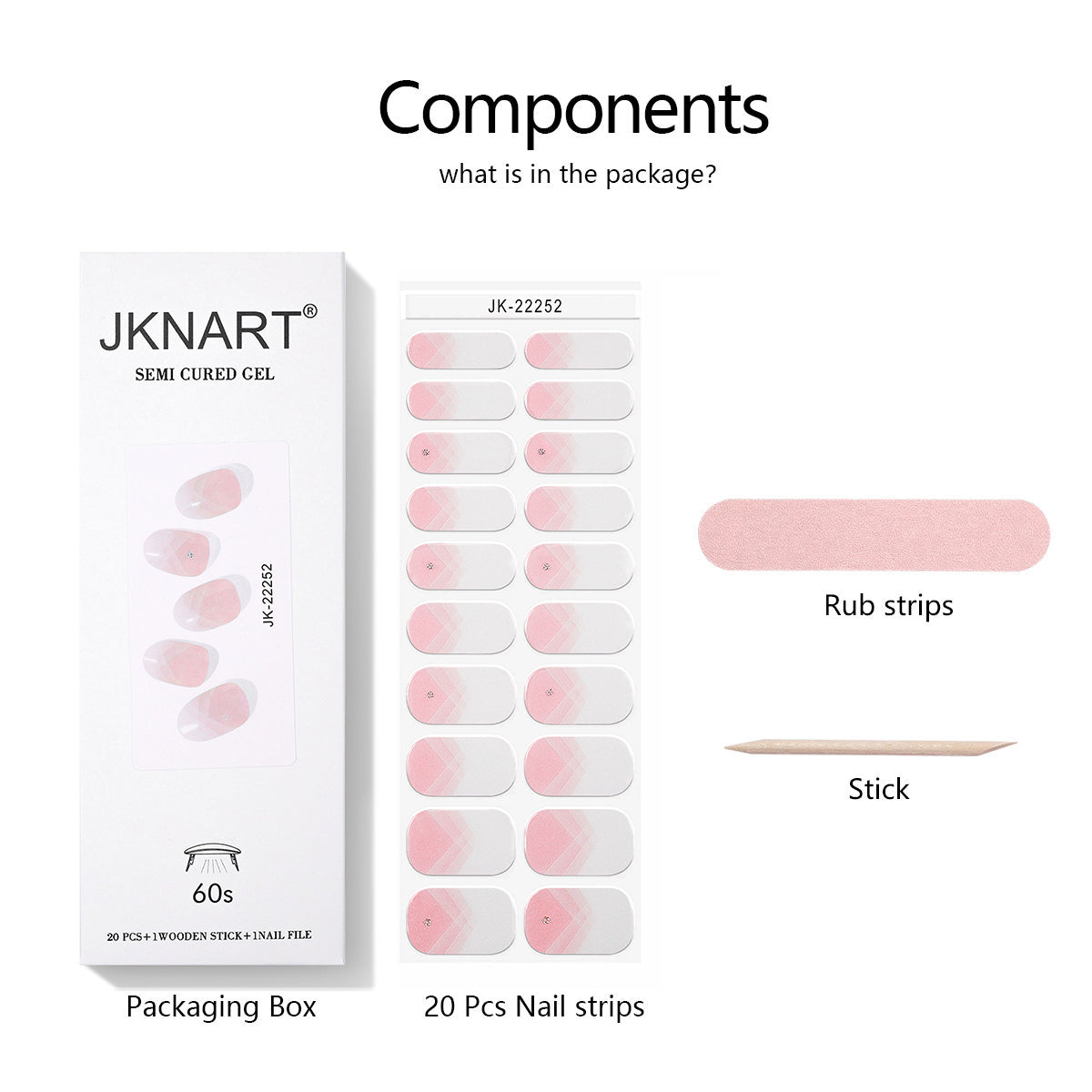 Semi Cured Nail-Gradient French