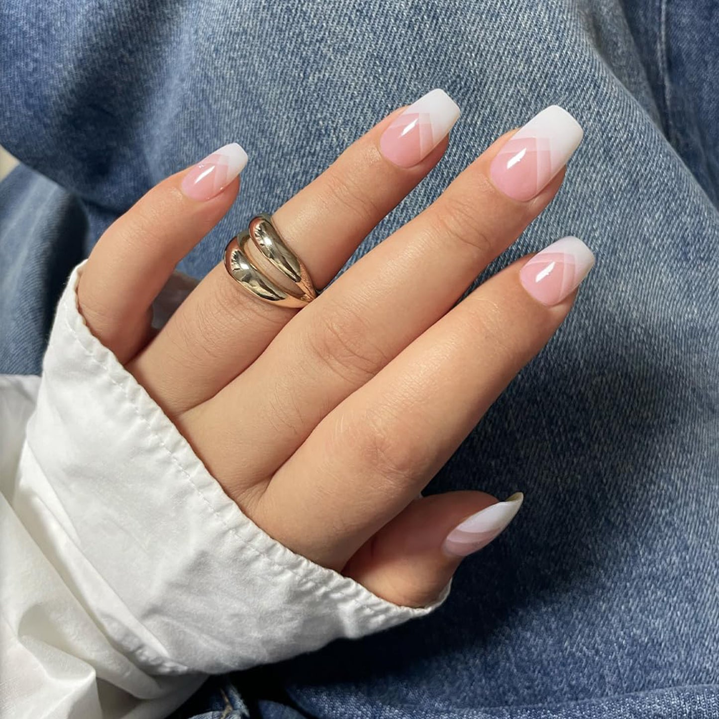 Semi Cured Nail-Gradient French