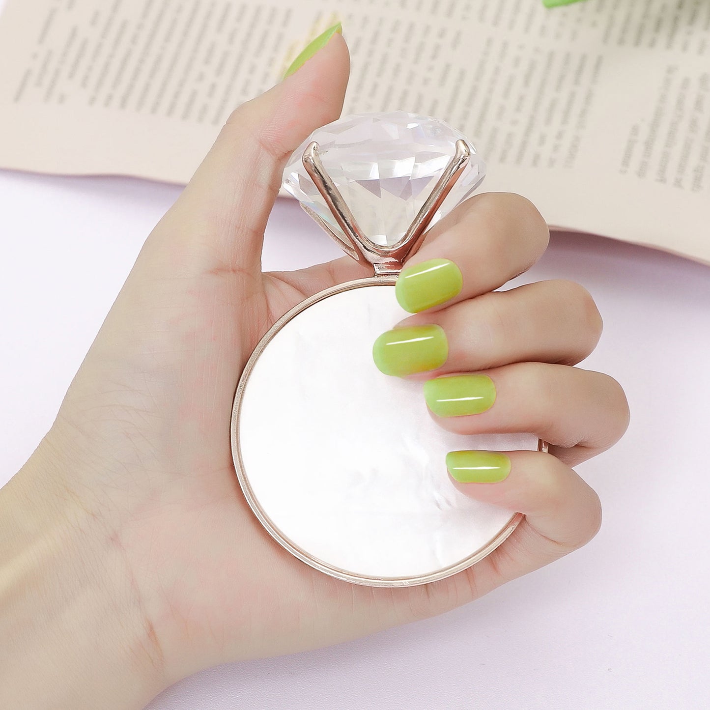 Semi Cured Nail-Sugar Green