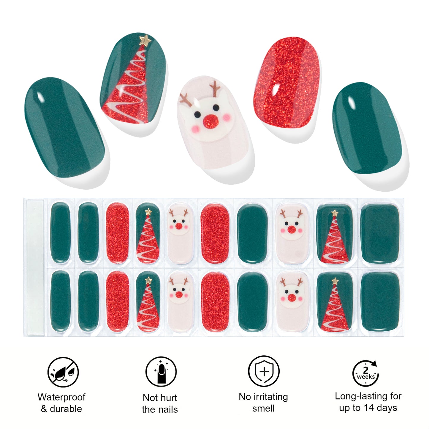Semi Cured Nail-Christmas Tree