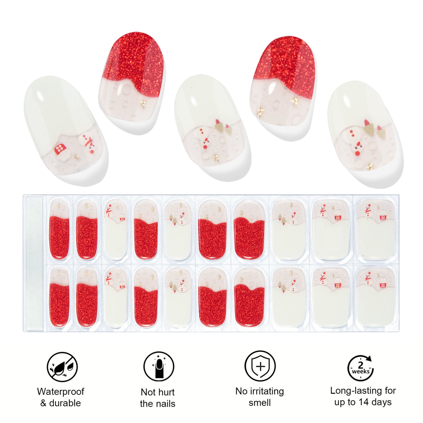Semi Cured Nail-christmas-pinknail
