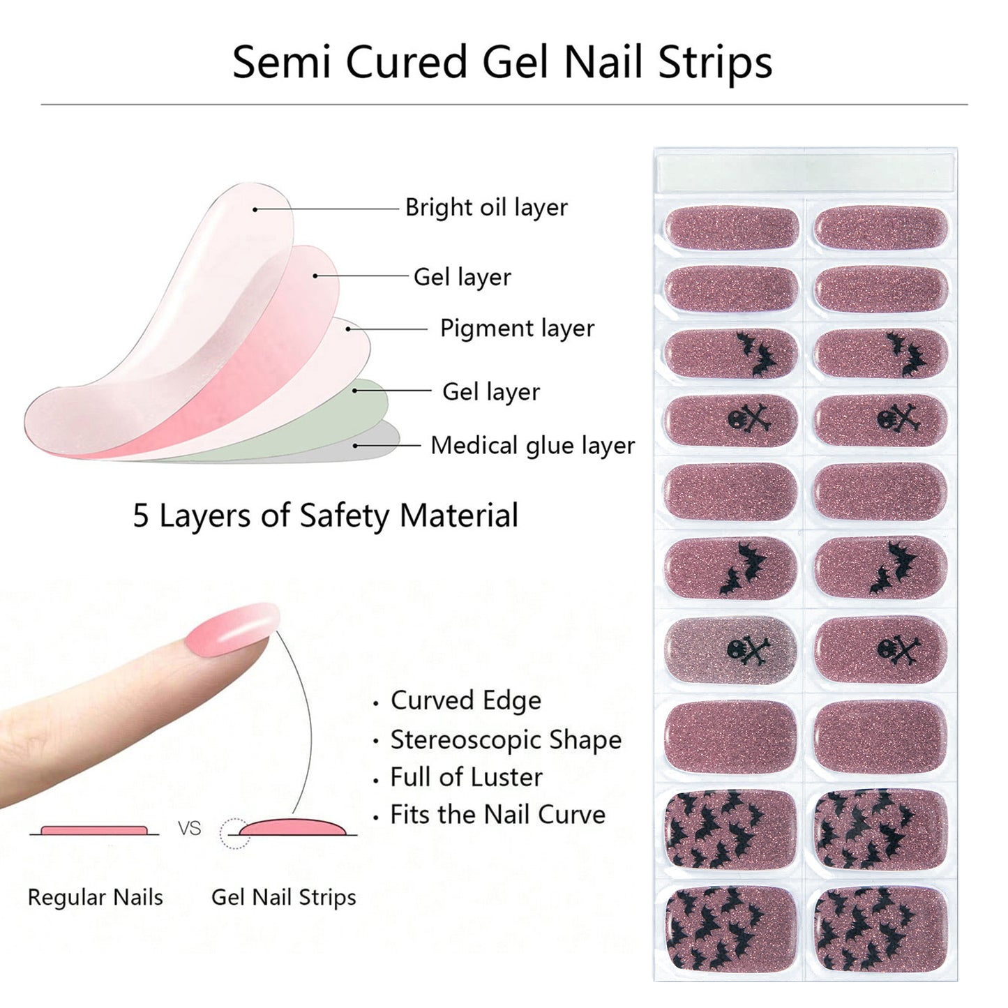 Semi Cured Nail-halloween-cute-spider