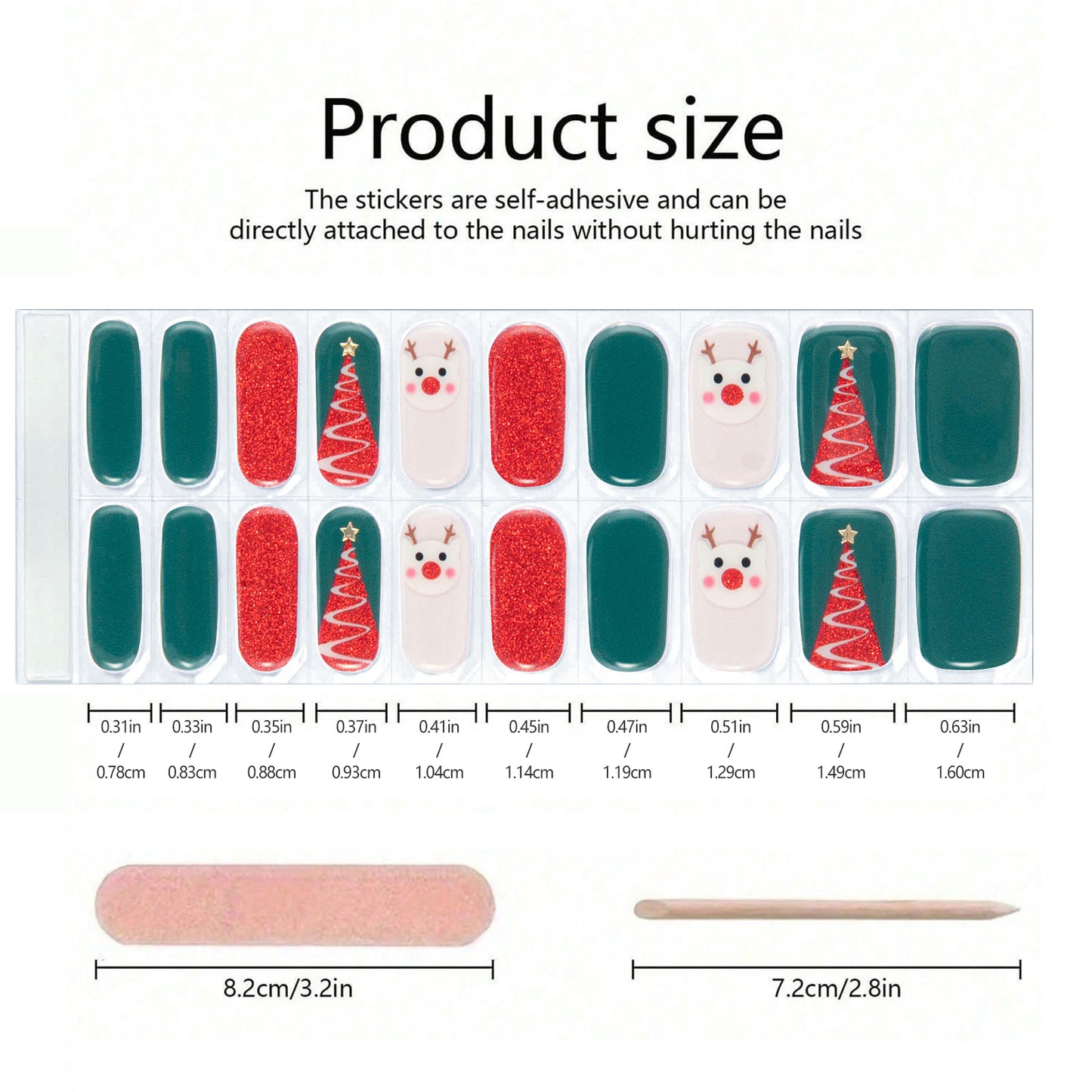 Semi Cured Nail-Christmas Tree