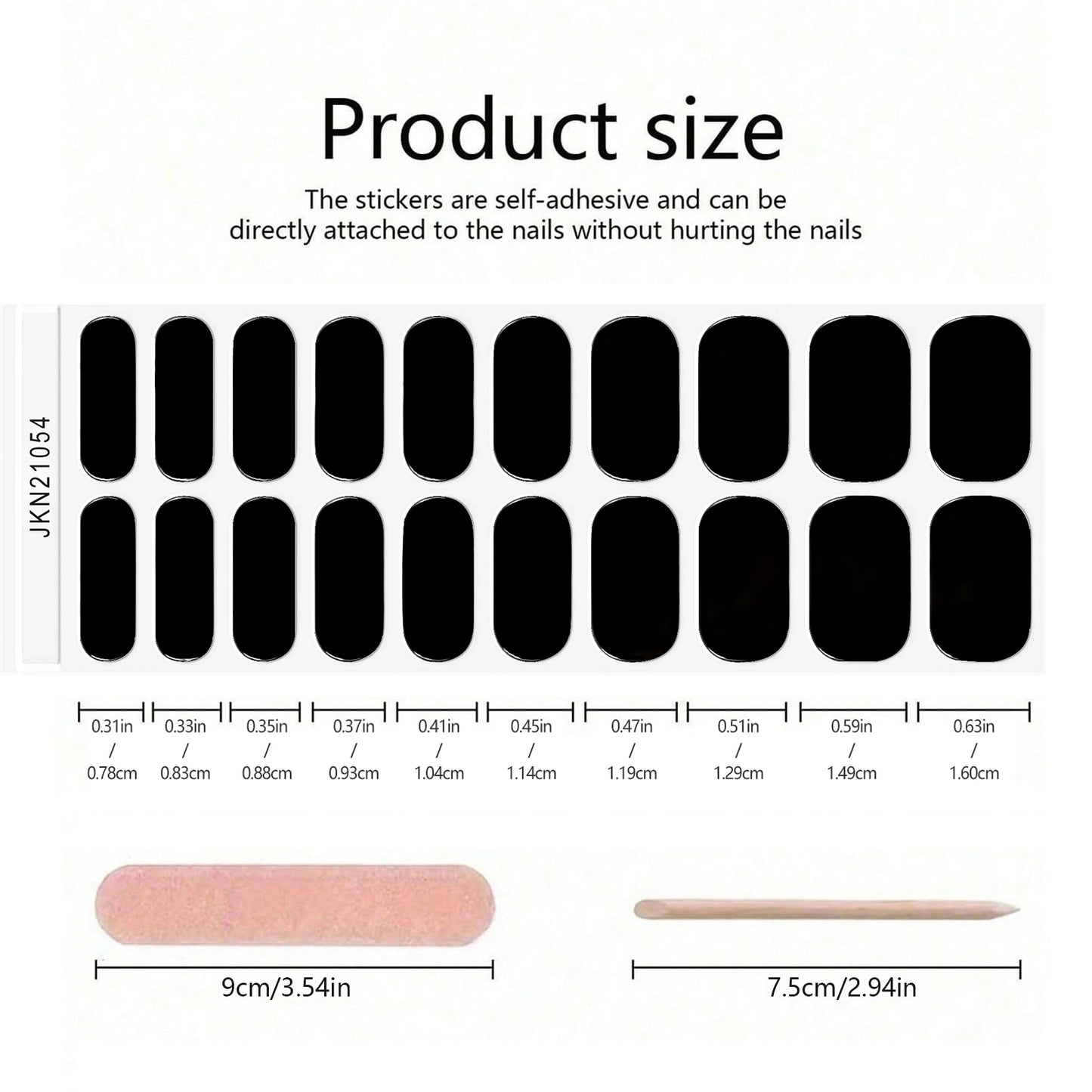 Semi Cured Nail-black