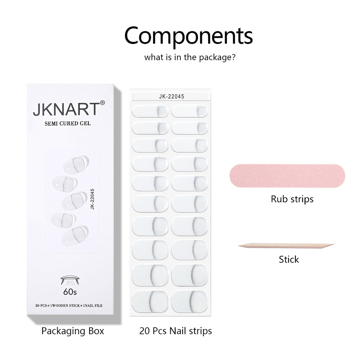 Semi Cured Nail-party-french