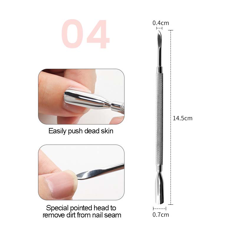 4 Pack Cuticle Pusher Dual Sided
