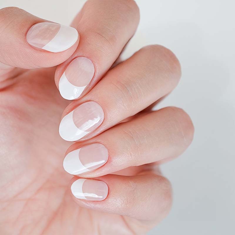 Additional view of JKN Art JK22265 Timeless French semi-cured gel nail strips, 20 pieces.